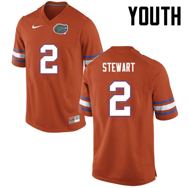 Florida Gators Youth #2 Brad Stewart College Football Jersey Orange